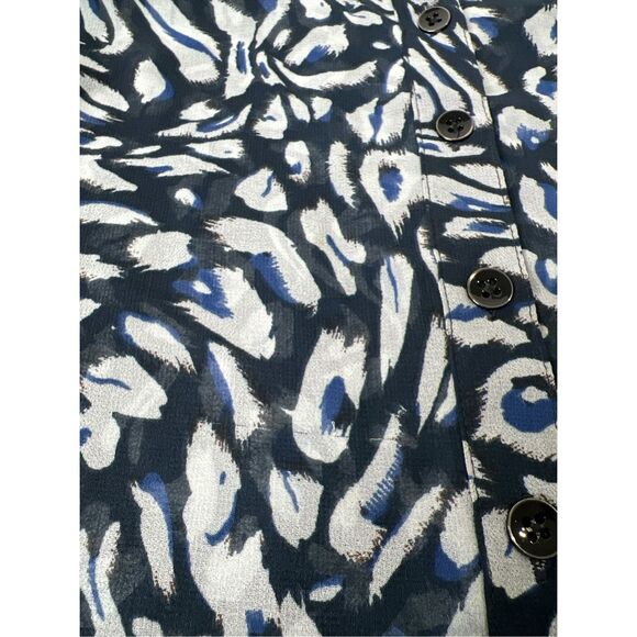 Cabi Blue Gray‎ Chiffon Tank Top Peplum Sz Medium - Picture 7 of 8